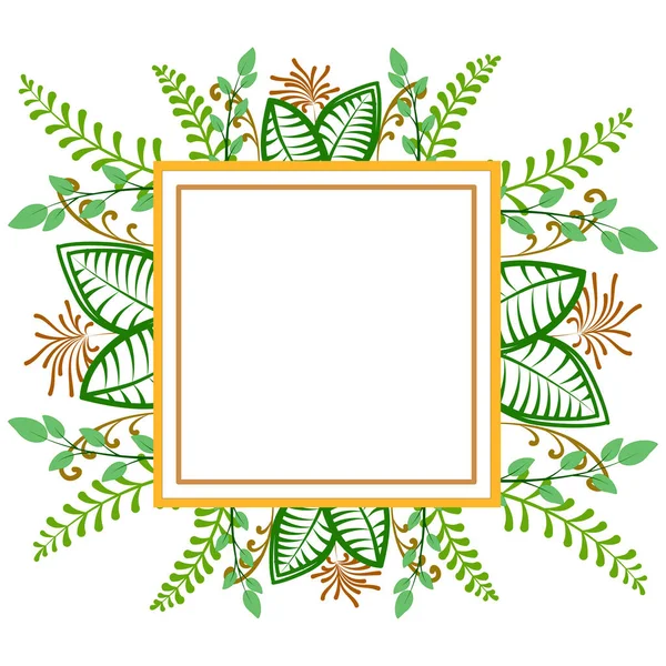 花环正方形框架装饰模板 — 图库矢量图片