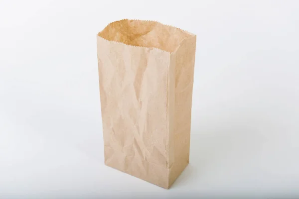 モックアップ テンプレート広告し 決め付ける背景の空白の茶色の紙袋 — ストック写真