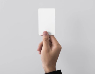 çalışan yakalamak için mockup şablonu logo marka arka plan boş kartvizit.