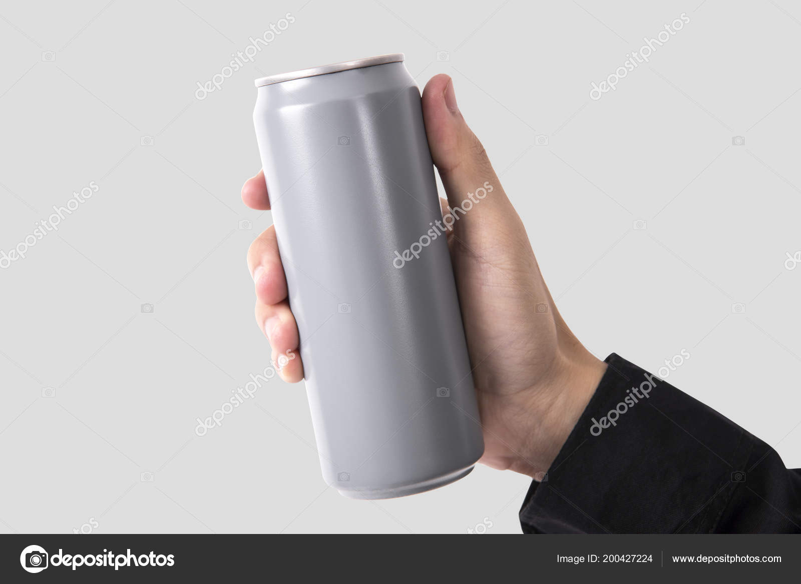 Download Hand Holding Aluminum Can Mockup Template Advertising Branding Background Stock Photo Image By C Baramee2017 200427224