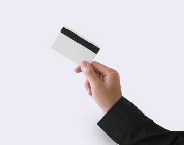 çalışan yakalamak için mockup şablonu logo marka arka plan boş kartvizit.