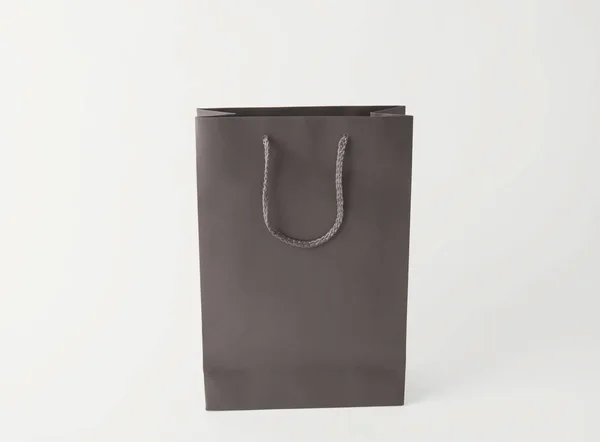 Λευκό Γκρι Χαρτί Τσάντα Για Ψώνια Για Mockup Πρότυπο Διαφήμισης — Φωτογραφία Αρχείου