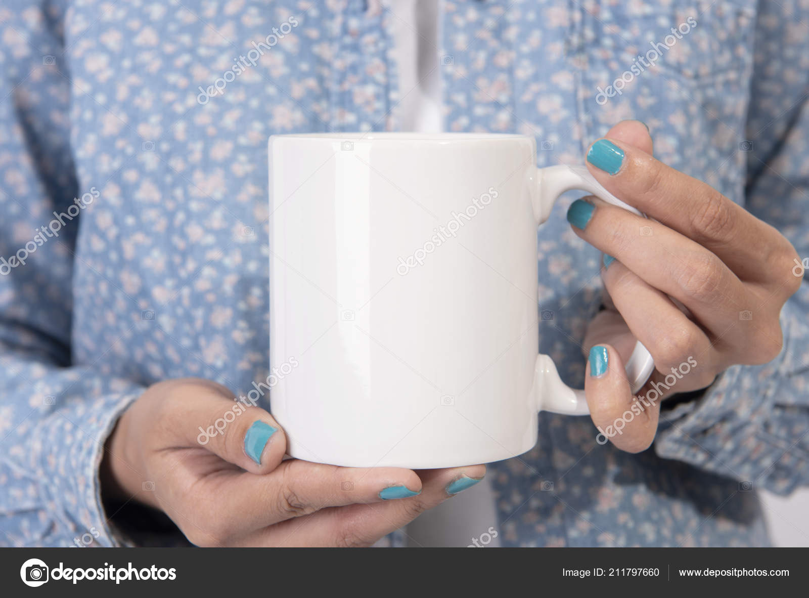 Download Hand Holding White Ceramic Coffee Cup Mockup Creative Design Branding Stock Photo Image By C Baramee2017 211797660