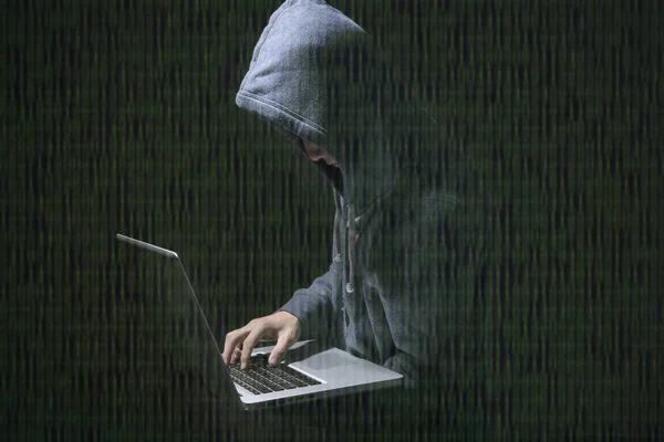 Hackare Mörker Tillgång Att Stjäla Information Och Infektera Datorer Och — Stockfoto