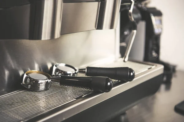 Equipment for coffee machine in coffee shop.