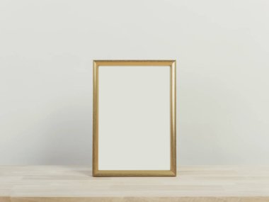 Ahşap masa üzerinde çerçeve tasarım mockup tebrik Noel tatili.