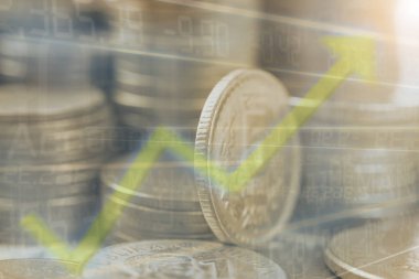 Hedef grafik ve sikke iş finansmanı çift pozlama