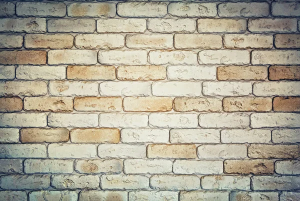 Старый Кирпичной Стены Текстуры Фона Vignetted Углы Использовать Дизайна Интерьера — стоковое фото