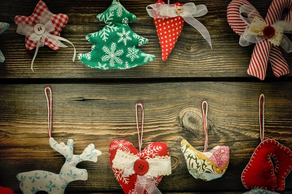Brinquedos de Natal caseiros, Decorações de árvore de Natal, 2019,2020, w — Fotografia de Stock