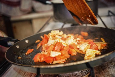 Kadın, hazırlama, Kahvaltı, ev mutfak, kopya alanı