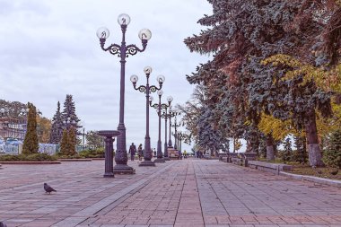Şehir park Meydanı sonbaharında, kopya alanı