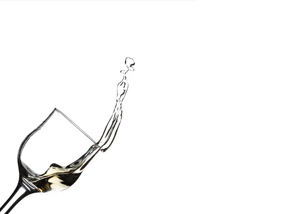 Splash Wine Isolated White Background Copy Space — Stock Photo, Image