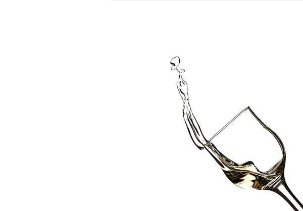 Splash Wine Isolated White Background Copy Space — Stock Photo, Image