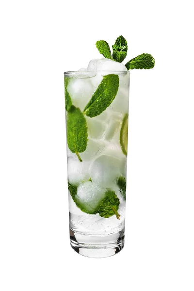 Mojito, álcool, isolado, spiter, rum, bebida, fundo branco, Fresco , — Fotografia de Stock