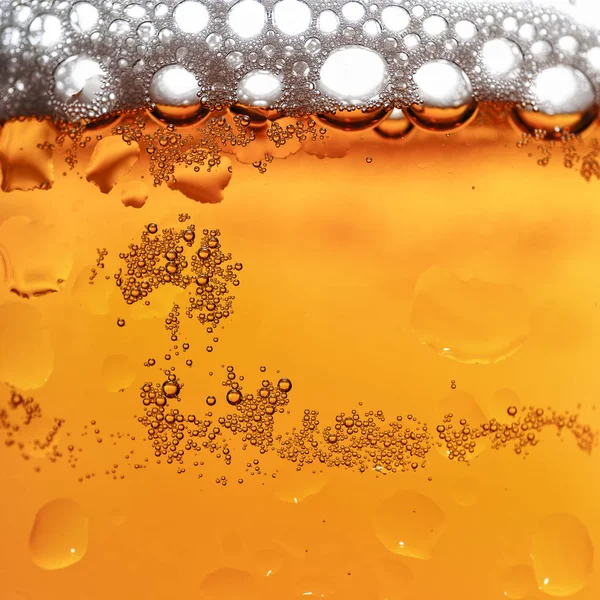 Cerveja, textura, macro, líquido, lager, bolhas, textura , — Fotografia de Stock