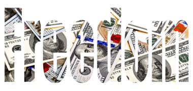 Özgürlük, dolar, yazı tipi şeffaflık para ile finanse