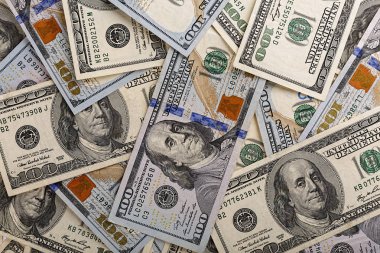 100 dolar faturaları arka plan. Mali iş