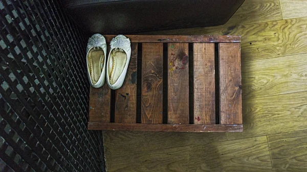 Dansschoenen Een Stand Kleedkamer Concept Leren Dansen — Stockfoto