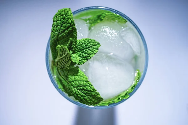 Mojito, cocktail, mint, ice, top view, alcohol, rum — Stock Photo, Image