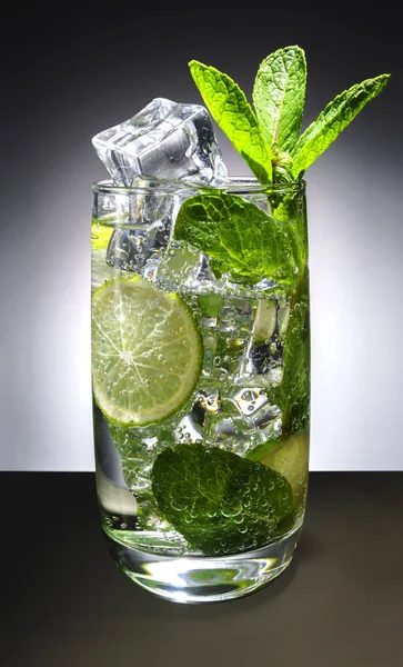 Álcool, verde, folha, hortelã, mojito, ninguém, agitador, mixologia, mojito, rum, açúcar, saboroso, tequila, vodka, uísque — Fotografia de Stock