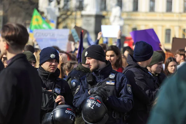 Polis, Women ' s March, HBT mars, 8 mars, — Stockfoto