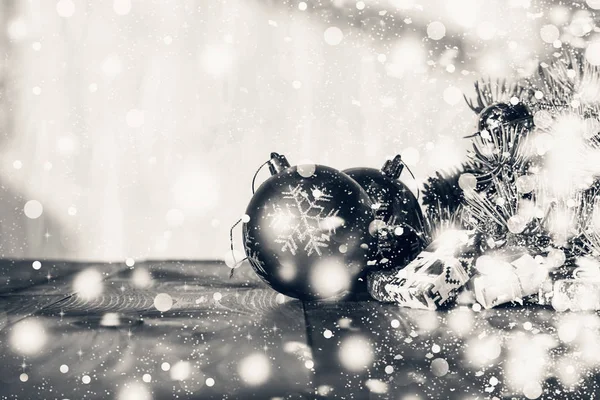 2020 Nouvel An, Noël. Décorations de Noël, décorations décoratives cadeaux cadre festif joyeuse fête magie joyeuse — Photo
