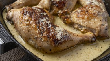 tavuk, baharatlı kavrulmuş, lezzetli baharatlı, kızarmış tavuk baget