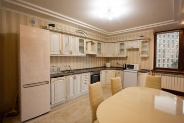 Lüks yemek odası. İç mekan. Modern daire.