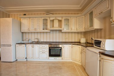 Lüks yemek odası. İç mekan. Modern daire.