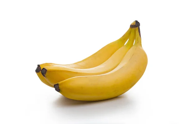 被白色背景隔离的成熟香蕉 — 图库照片
