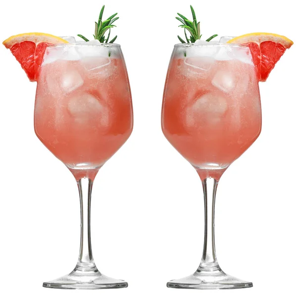 Cocktaildrank Met Grapefruit Glas Met Voet Alcoholische Drank Met Tropische — Stockfoto