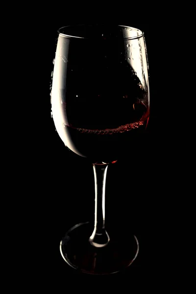 Banner Gläser Mit Rotwein Auf Schwarzem Hintergrund Vinothek — Stockfoto