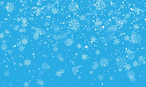 Sneeuwvlok Blauwe Achtergrond — Stockvector