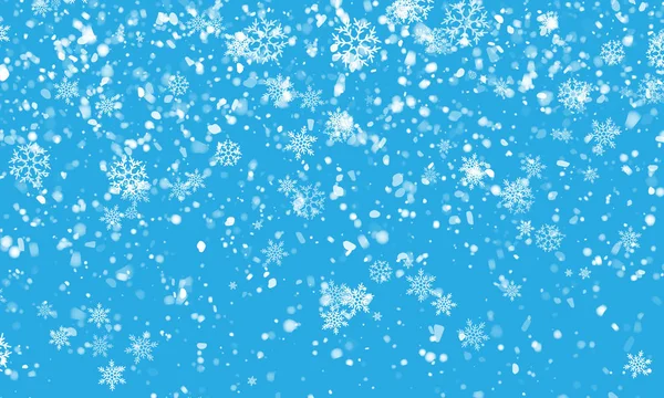 蓝色背景上的雪花 — 图库矢量图片