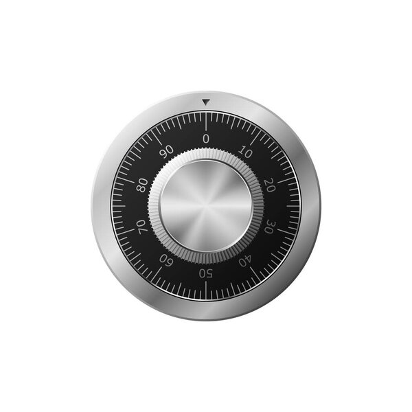 Реалистичная комбинация замок изолирован на белом фоне. Защита данных. Векторная иллюстрация
