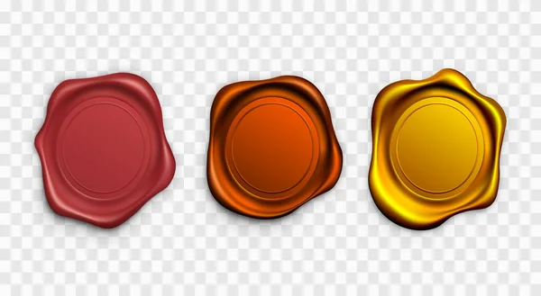 Balmumu mühür. Retro etiket. Kaliteli garanti etiketi. Vektör illüstrasyonu