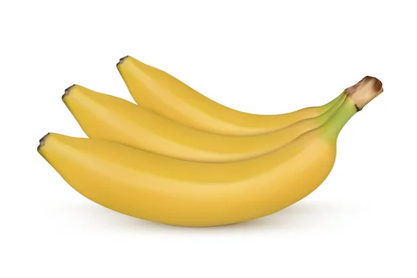 Banan Isolerad Vit Bakgrund Vektorillustration — Stock vektor