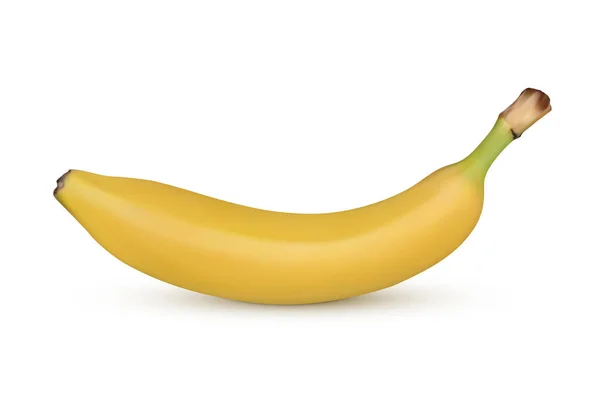 Banana Aislada Sobre Fondo Blanco Ilustración Vectorial — Vector de stock