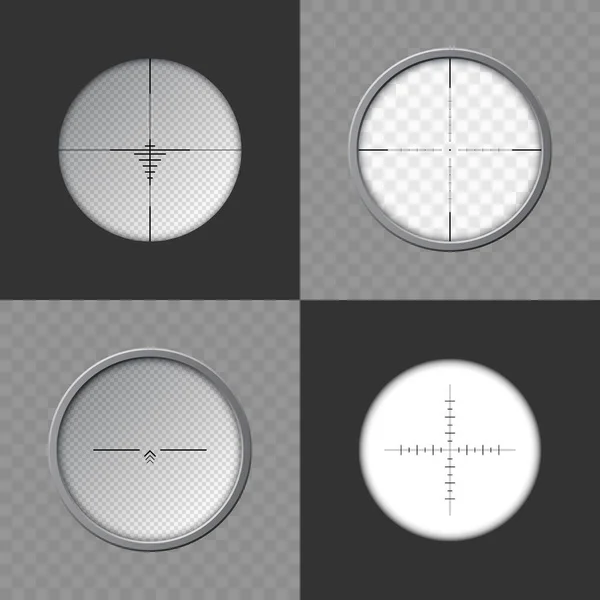 Fusil Sniper Tir Arme Modèle Verre Optique Concept Cible Illustration — Image vectorielle