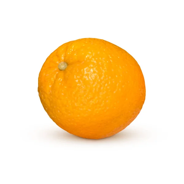 Oranye Realistis Diisolasi Pada Latar Belakang Putih Buah Jeruk Segar - Stok Vektor
