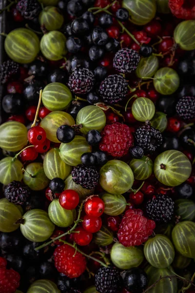 Tutup Tampilan Latar Belakang Tekstur Berry Musim Panas Yang Segar — Stok Foto