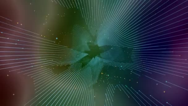 粒子ズーム背景 量子力学 量子空間の光の速度 — ストック動画