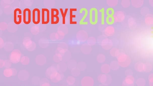 Sbohem 2018 Úvodní Animace Textu 2019 — Stock video