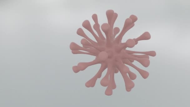 Вирусные Клетки Вирусы Вирусные Клетки Микроскопом Плавающие Жидкости — стоковое видео