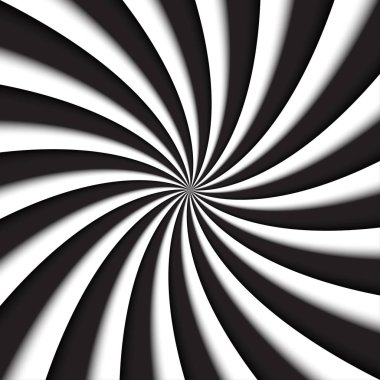 Koyu gri ve beyaz modern girdap, soyut vektör arka plan, basit örnek