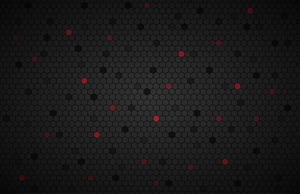 几何多边形背景与红色多边形 抽象黑色金属墙纸 矢量插图 — 图库矢量图片
