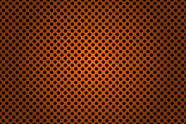 Delikli siyah ve portakal Metalik arka plan, arka plan vektör çizim