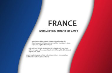 Vektör arka plan Fransız bayrağı ve, metniniz için boş alan ile Fransa'da yapılan, Fransız simgesi bir ve sembolü