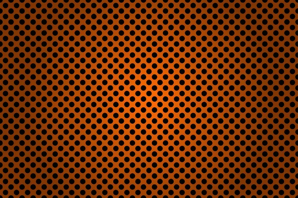 Fond Métallique Noir Orange Perforé Illustration Vectorielle Abstraite — Image vectorielle