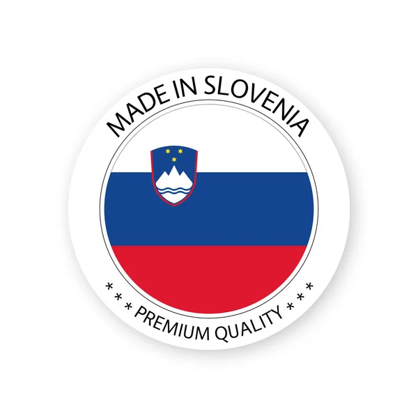 Vector Moderno Etiqueta Made Slovenia Aislada Sobre Fondo Blanco Pegatina — Vector de stock